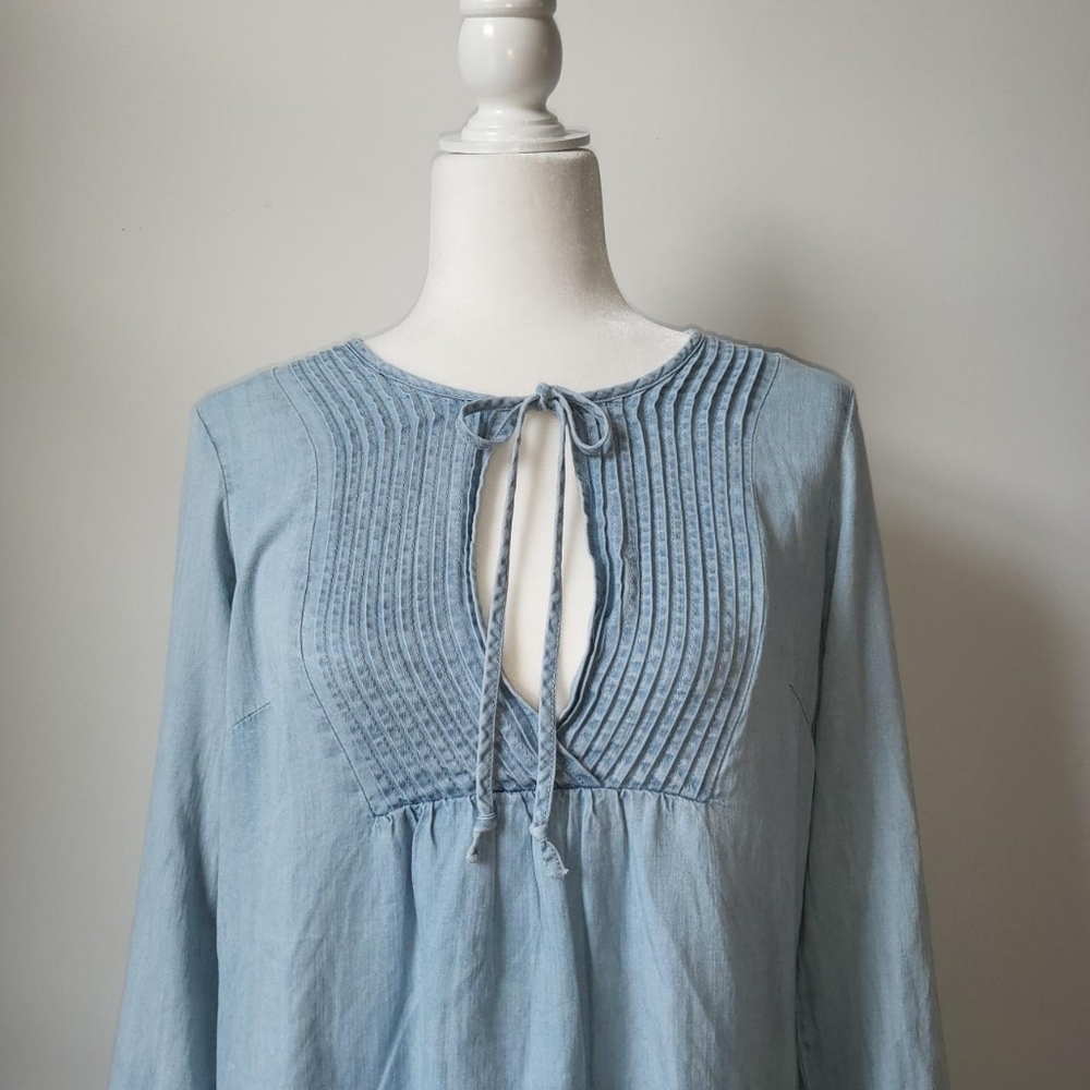 Light blue denim dress